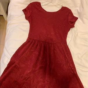 maroon dress